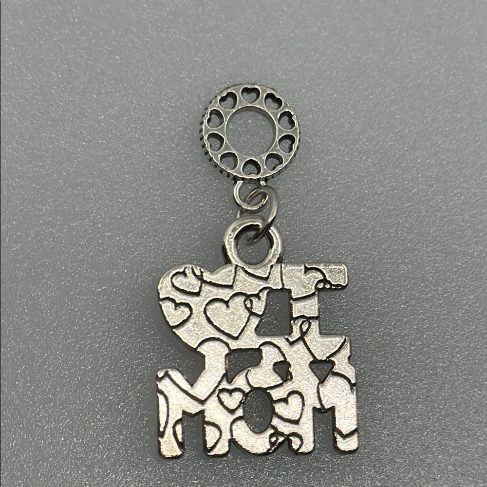 Brighton Silver Pink Heart Necklace I Love Mom - Picture 2 of 4